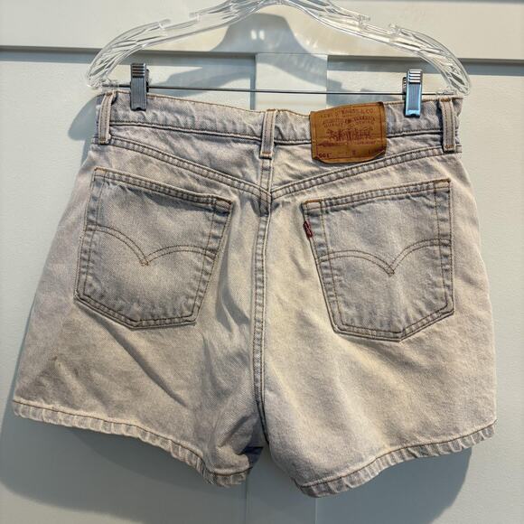 Vintage Levis 561 Shorts Womens 12 Light Wash Denim High Rise Loose Fit USA 90s - Picture 6 of 14
